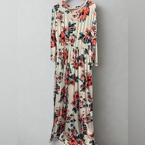 Floral Long Sleeve Maxi Dress